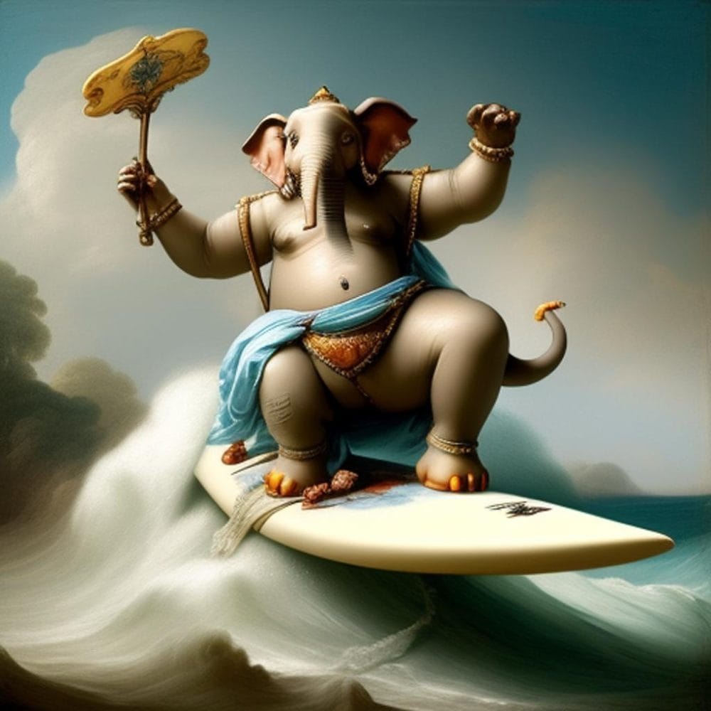 Surfing Elephant