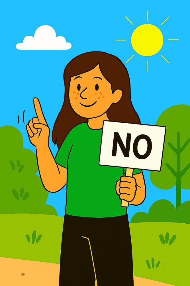 So I started saying 'no' like this